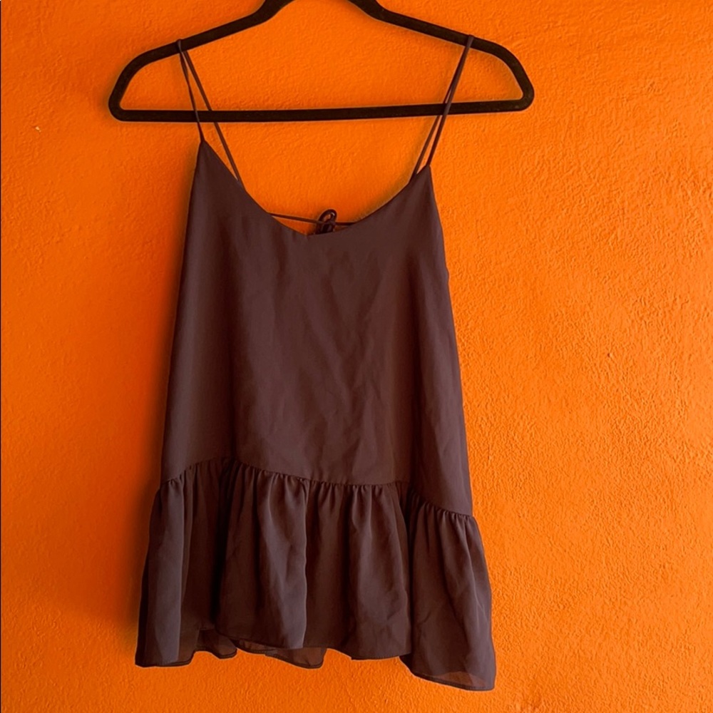 Veronica M Navy Peplum Tank, Size S NWT